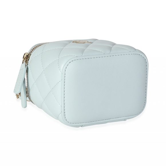 Chanel Light Blue Quilted Lambskin Mini Vanity - Picture 6 of 8